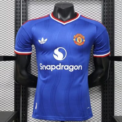25/26 Manchester United Special Player Version Blue Soccer Jersey