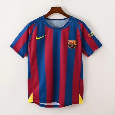 05/06 Barcelona Home Final Champions Version Retro Soccer Jersey