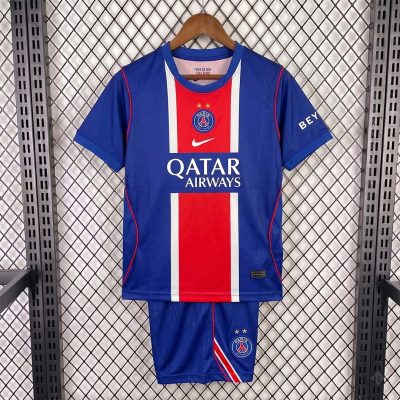 26/27 PSG Home 2 Stars Kids Soccer Jersey