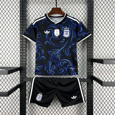 2026 Argentina Away Kids Soccer Jersey Size 16-28