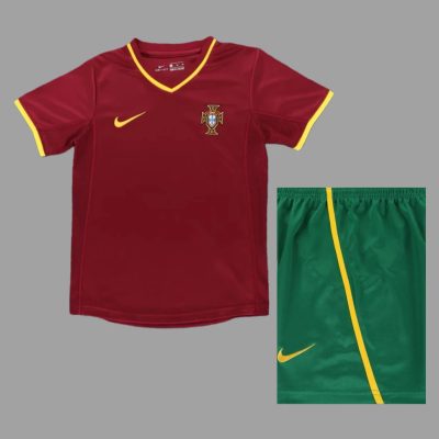 2000 Portugal Home Kids Retro Soccer Jersey Size 16-28
