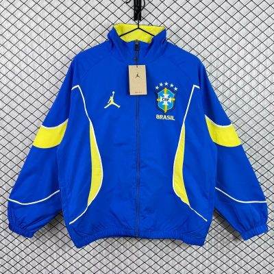 2026 Brazil Blue Yellow Windbreaker