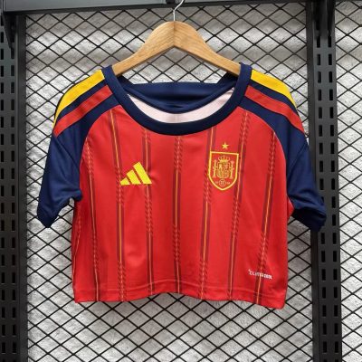 2026 Spain Home Crop Soccer Jersey