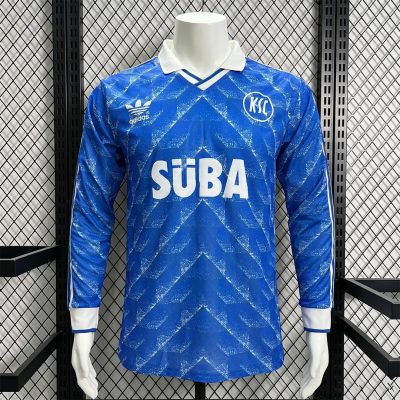 89/90 Karlsruher Away Long Sleeve Retro Soccer Jersey