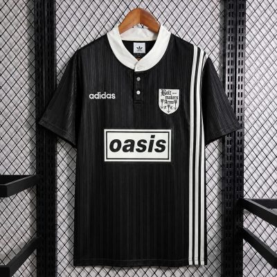 95/96 Oasis Boltmakers Arms Black Retro Soccer Jersey