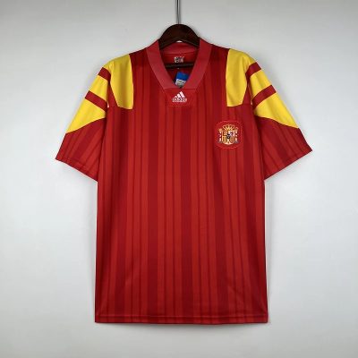 1992 Spain Home Retro Soccer Jersey
