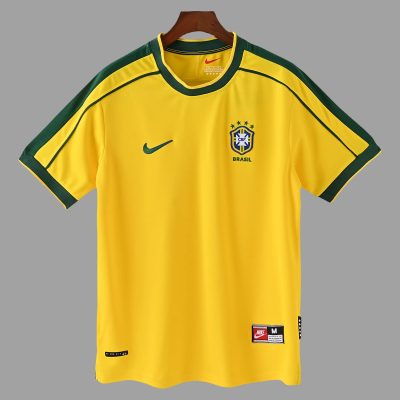 1998 Brazil Home Retro Soccer Jersey