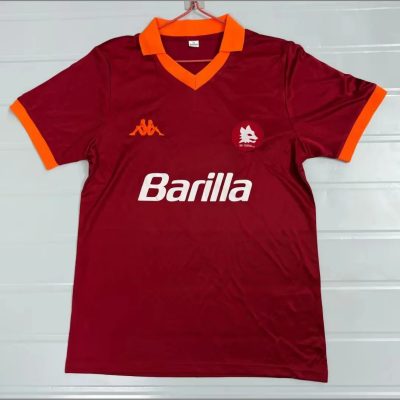 85/86 Roma Home Retro Soccer Jersey
