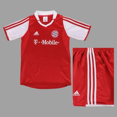 03/04 Bayern Home Kids Retro Soccer Jersey Size 16-28