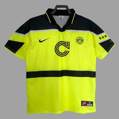 96/97 Dortmund Champions Final Home Retro Soccer Jersey