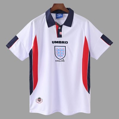 1998 England Home Retro Soccer Jersey