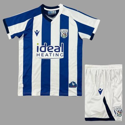 25/26 West Bromwich Home Kids Soccer Jersey Size 16-28