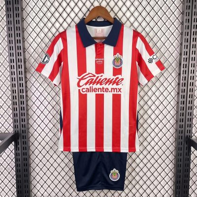 26/27 Chivas Home Kids Soccer Jersey