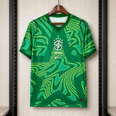 2026 Brazil Goalkeeper Green Soccer Jersey