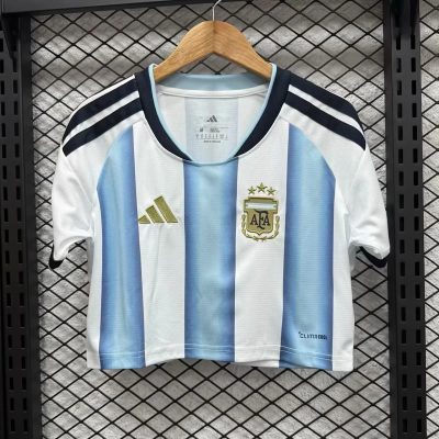 2026 Argentina Home Crop Soccer Jersey