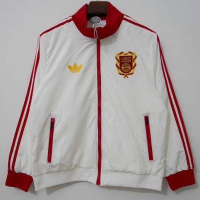 24/25 Manchester United White Red Sripe Windbreaker