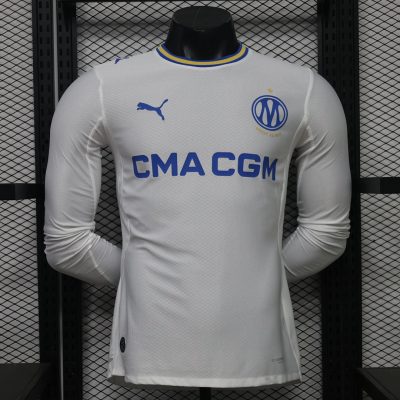 26/27 Marseille Home Long Sleeve Player Version Soccer Jersey