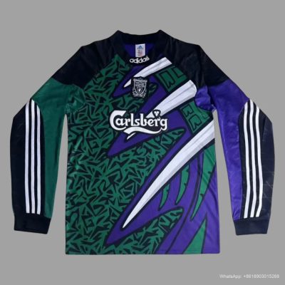 95/96 Liverpool Goalkeeper Purple Long Sleeve Retro Soccer Jersey