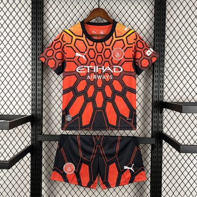 26/27 Manchester City Goalkeeper 3 Kids Soccer Jersey Size 16-28