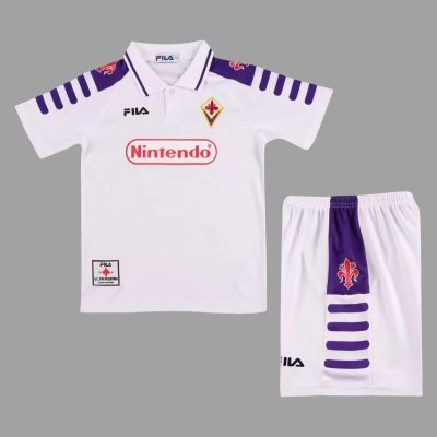 98/99 Fiorentina Away Kids Retro Soccer Jersey Size 16-28