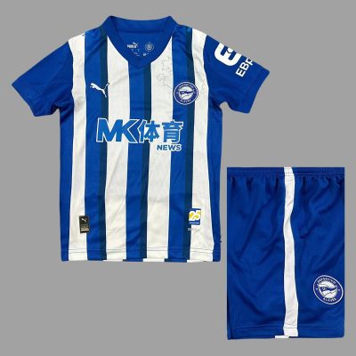 25/26 Alaves Home Kids Soccer Jersey Size 16-28