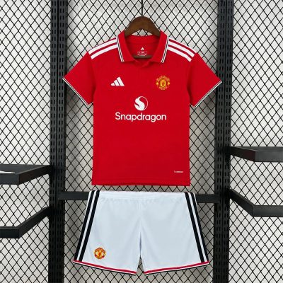 26/27 Manchester United Home Kids Soccer Jersey Size 16-28