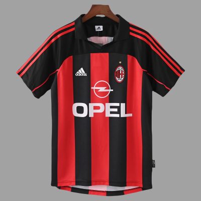 00/02 AC Milan Home Retro Soccer Jersey