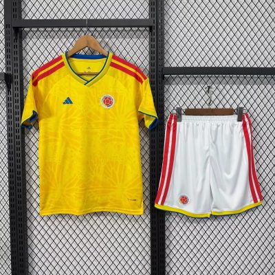 2026 Colombia Home Kids Soccer Jersey Size 16-28