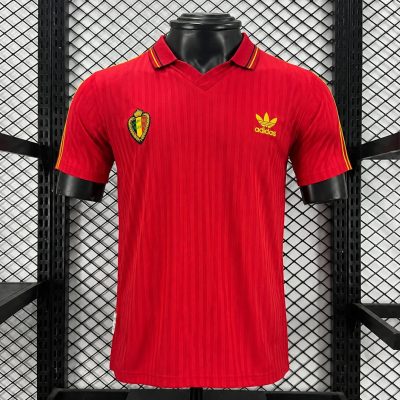 1990 Belgium Home Retro Soccer Jersey