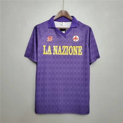 89/90 Fiorentina Home Retro Soccer Jersey