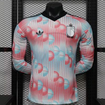2026 Belgium Away Long Sleeve Player Version Soccer Jersey