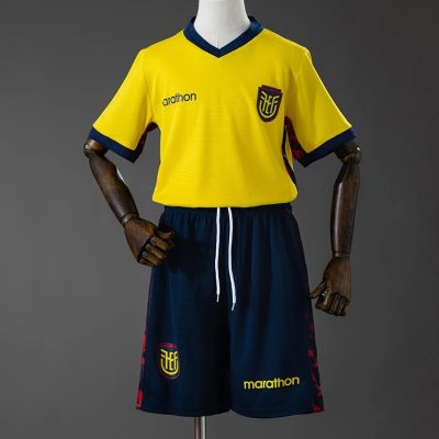 2026 Ecuador Home Kids Soccer Jersey Size 16-28