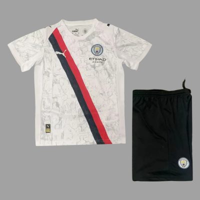 25/26 Manchester City World Cup Away Kids Soccer Jersey Size 16-28