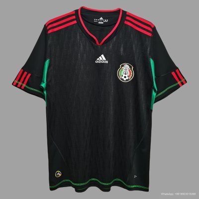 2010 Mexico away black Retro soccer jersey