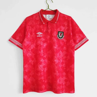 1990 Wales Home Retro Soccer Jersey