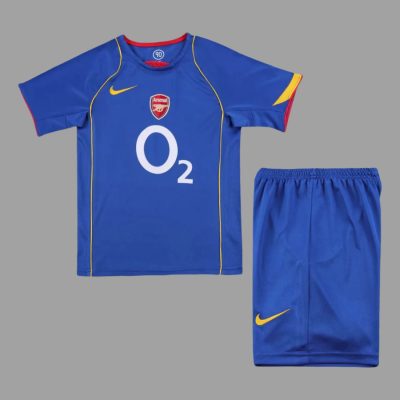 04/05 Arsenal Away Kids Retro Soccer Jersey Size 16-28