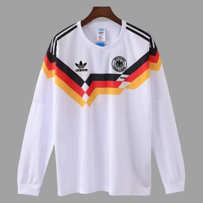 1990 Germany Home Long Sleeve Retro Soccer Jersey