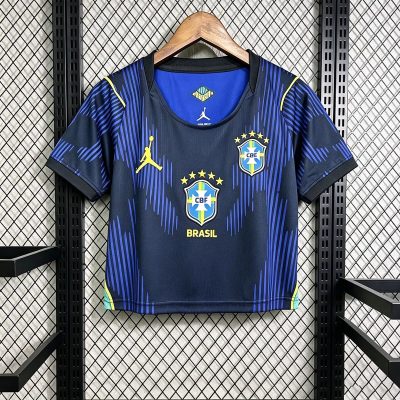 2026 Brazil Away Crop Soccer Jersey