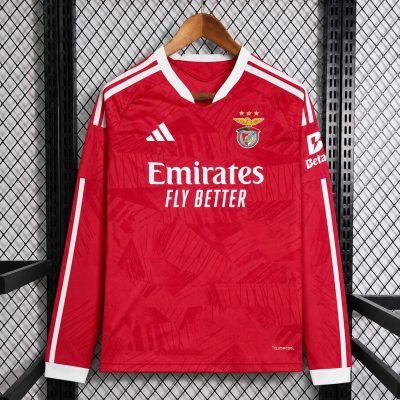 26/27 Benfica Home Long Sleeve Soccer Jersey