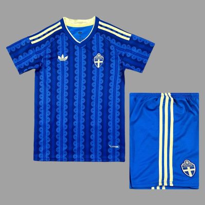 2026 Sweden Away Kids Soccer Jersey Size 16-28