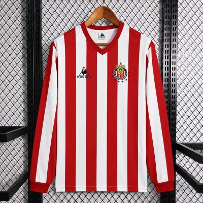 86/87 Chivas Home Long Sleeve Retro Soccer Jersey