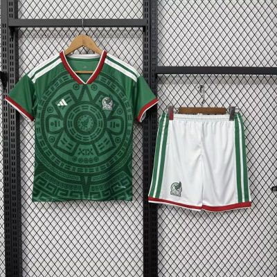 2026 Mexico Home Kids Soccer Jersey Size 16-28