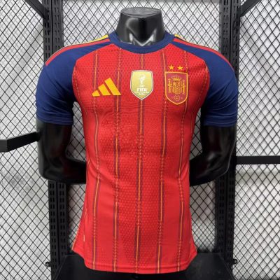 2026 Spain Home 2 Stars Player Version Soccer Jersey
