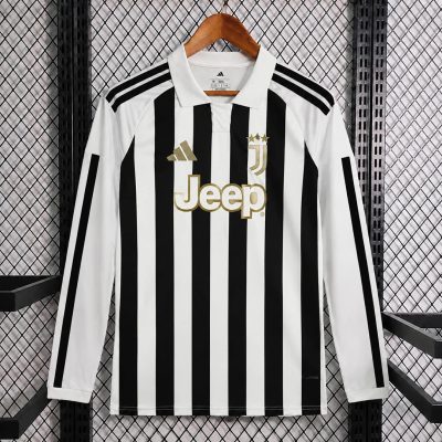 26/27 Juventus Home Long Sleeve Soccer Jersey