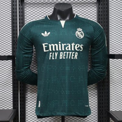26/27 Real Madrid Away Long Sleeve Player Version Soccer Jersey