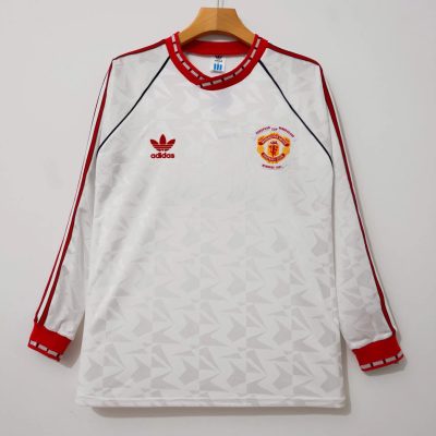 90/91 Manchester United European Cup Winner’s Cup Final Long Sleeve Retro Soccer Jersey