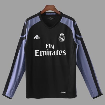 16/17 Real Madrid Third Long Sleeve Retro Soccer Jersey