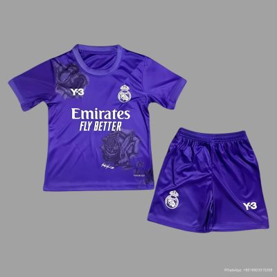 23/24 Real madrid fourth Y3 purple soccer jersey size 16-28