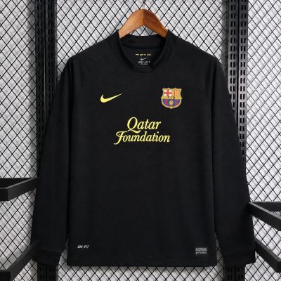 11/12 Barcelona Away Long Sleeve Retro Soccer Jersey